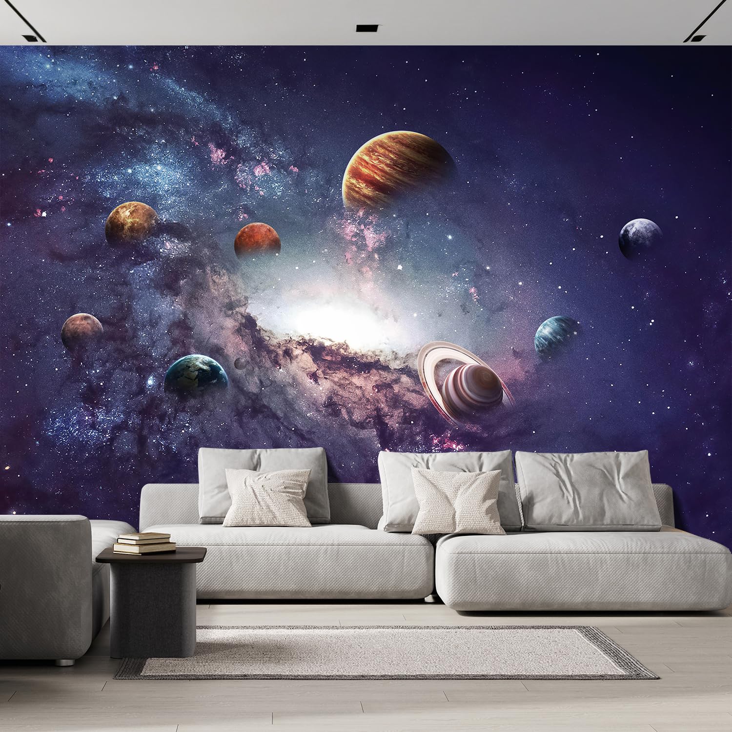 wall26 - High Resolution Images Presents Creating Planets of The Solar System. - Removable Wall Mural | Self-Adhesive Large Wallpaper - 66x96 inches