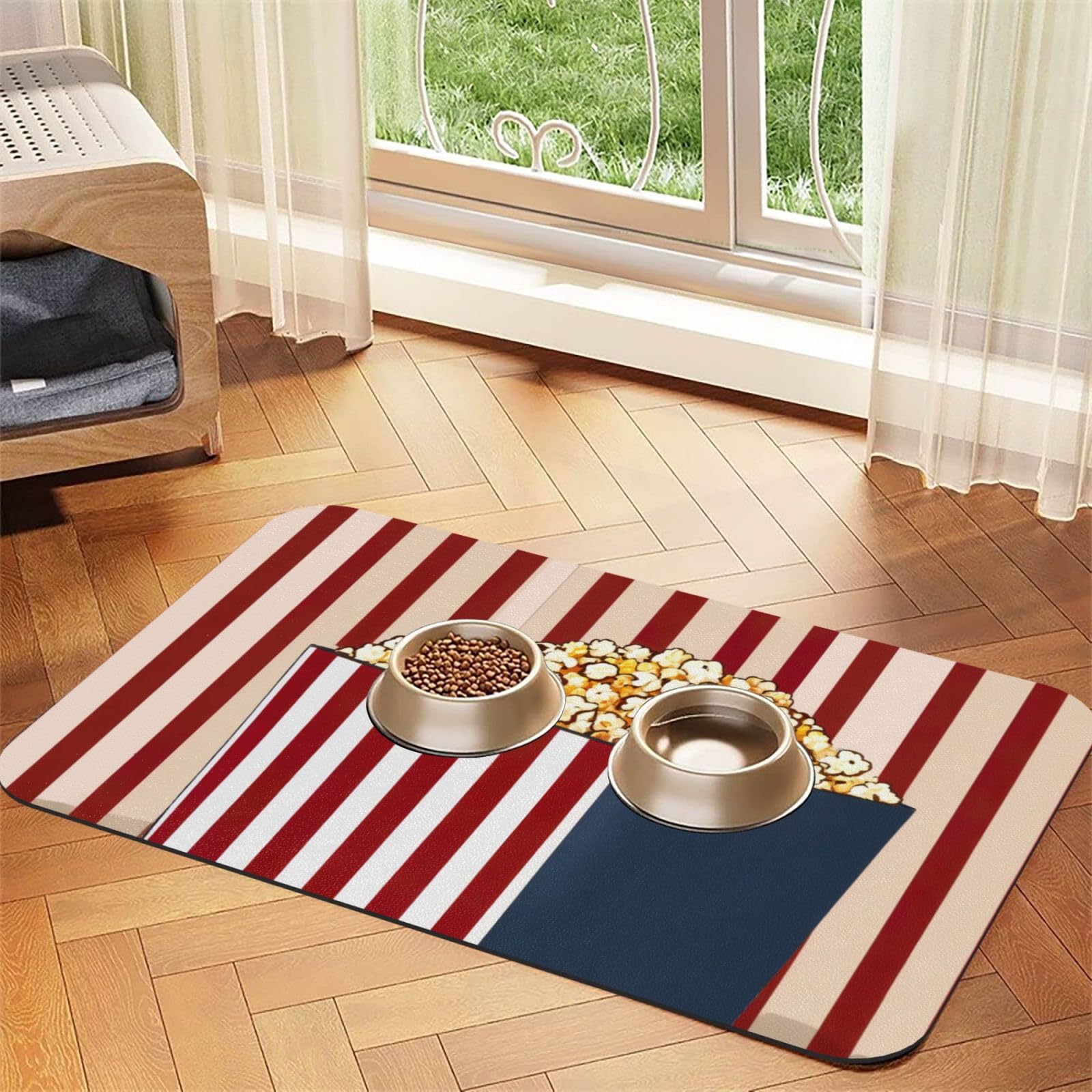 Tapis antidérapant pour chiens et chats imperméable en caoutchouc