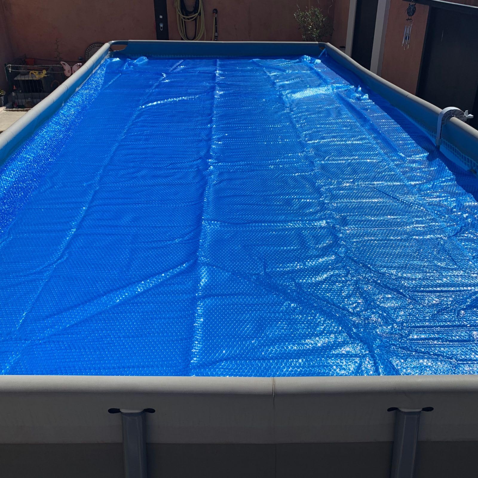 EDG - Bache à Bulles Solaire Piscine Ronde - Diamètre 350/360 cm - Bleu
