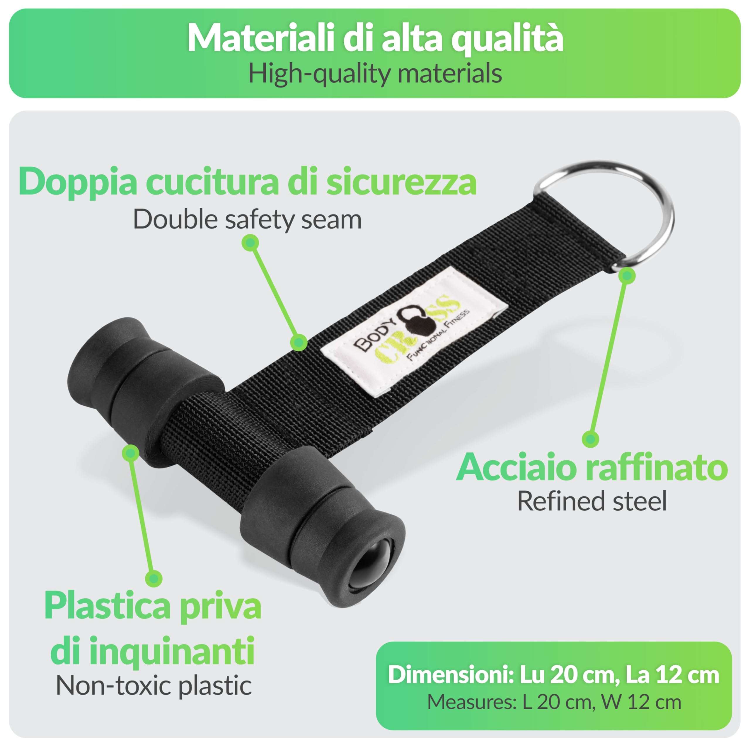 BodyCROSS Ancoraggio per porte di alta qualità per allenatori e fasce di fitness, ultra stabile e sicuro, perfetto per l'allenamento indoor