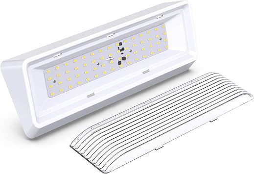 RV Exterior Porch Utility Light XL 12v 650 Lumen Lighting Fixture. Replacement Lighting for RVs, Trailers, Campers, 5th Wheels White Base Clear Lens White, 1-Pack