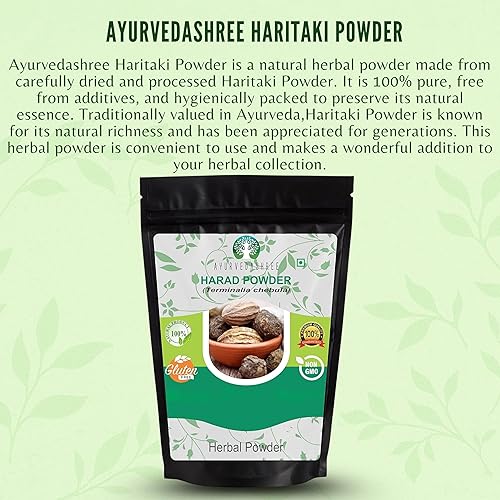Vista 3 de Haritaki Powder 200 Gm I Terminalia Chebula Powder I una hierba ayurvédica para desintoxicación y rejuvenecimiento para Vata I Vata I, Vata Kapha