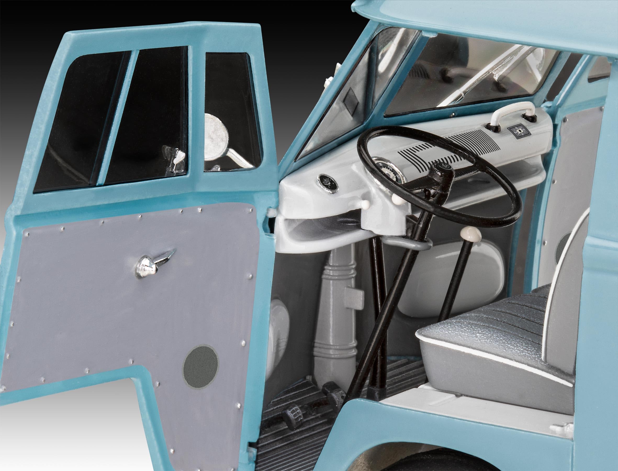 Revell 07726 VW T1 Panel Van (Gulf Decoration) 1:24 Scale Unbuilt/Unpainted Plastic Model Kit, Moulded colour, Mittel - Image 4