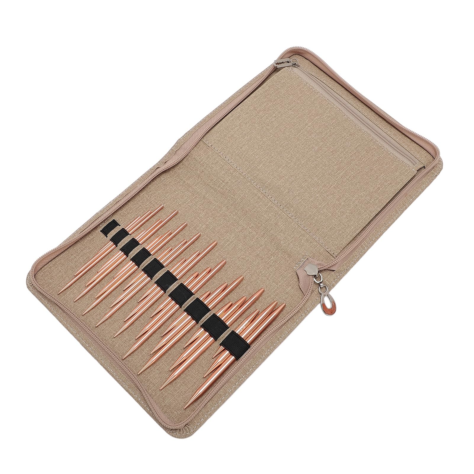 Acouto Interchangeable Circular Circular Knitting Juego de 27 Agujas de Tejer Circulares Intercambiables, Aluminio Duradero con Cables Flexibles, para Proyectos de Tejer y