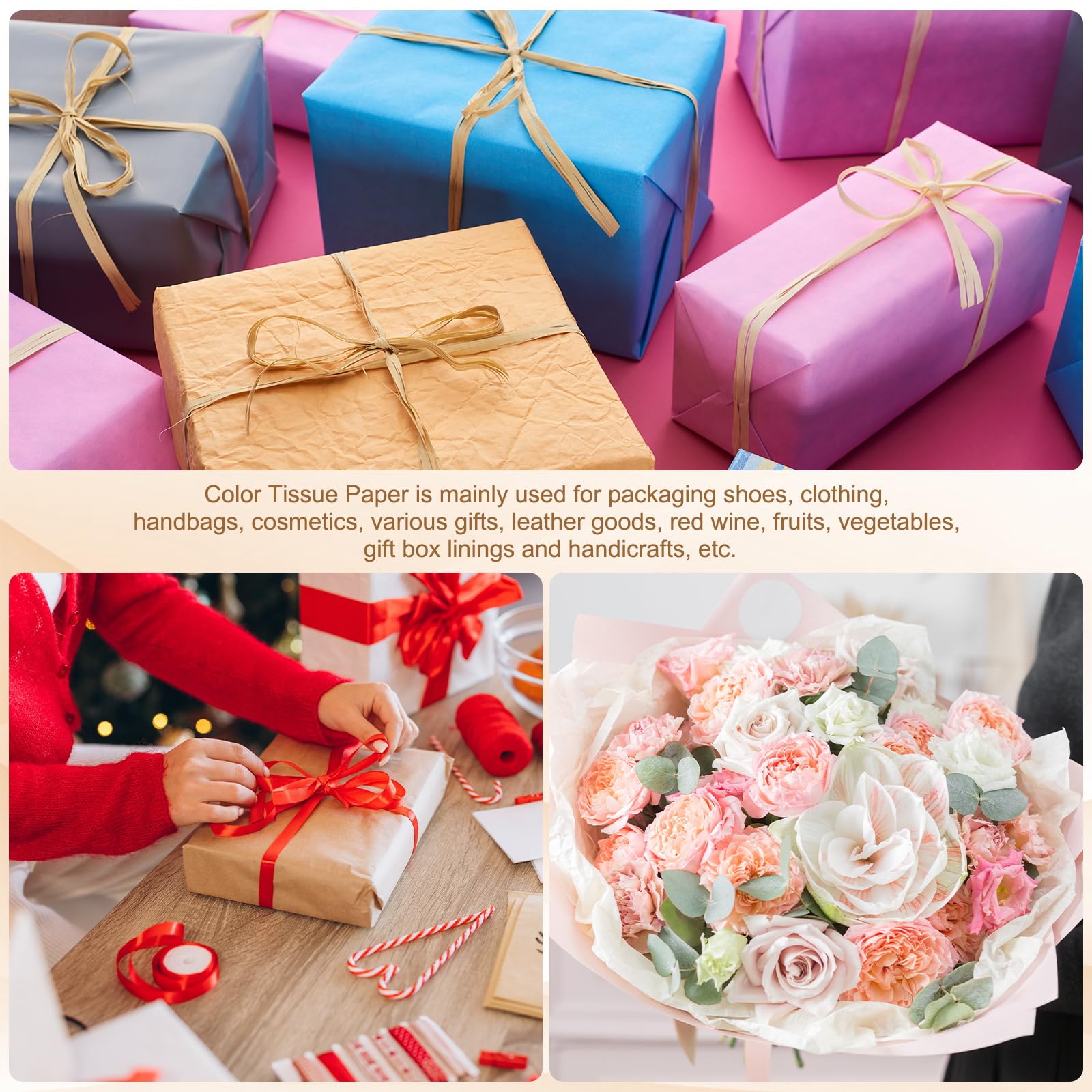 PATIKIL 60 Fogli Di Carta Velina Colorata All'ingrosso Per Sacchetti Regalo, 27.6x19.7" Carta Da Imballaggio A Gradiente Blu Verde Per Decorazioni Artigianali Feste Natale Riempitivo
