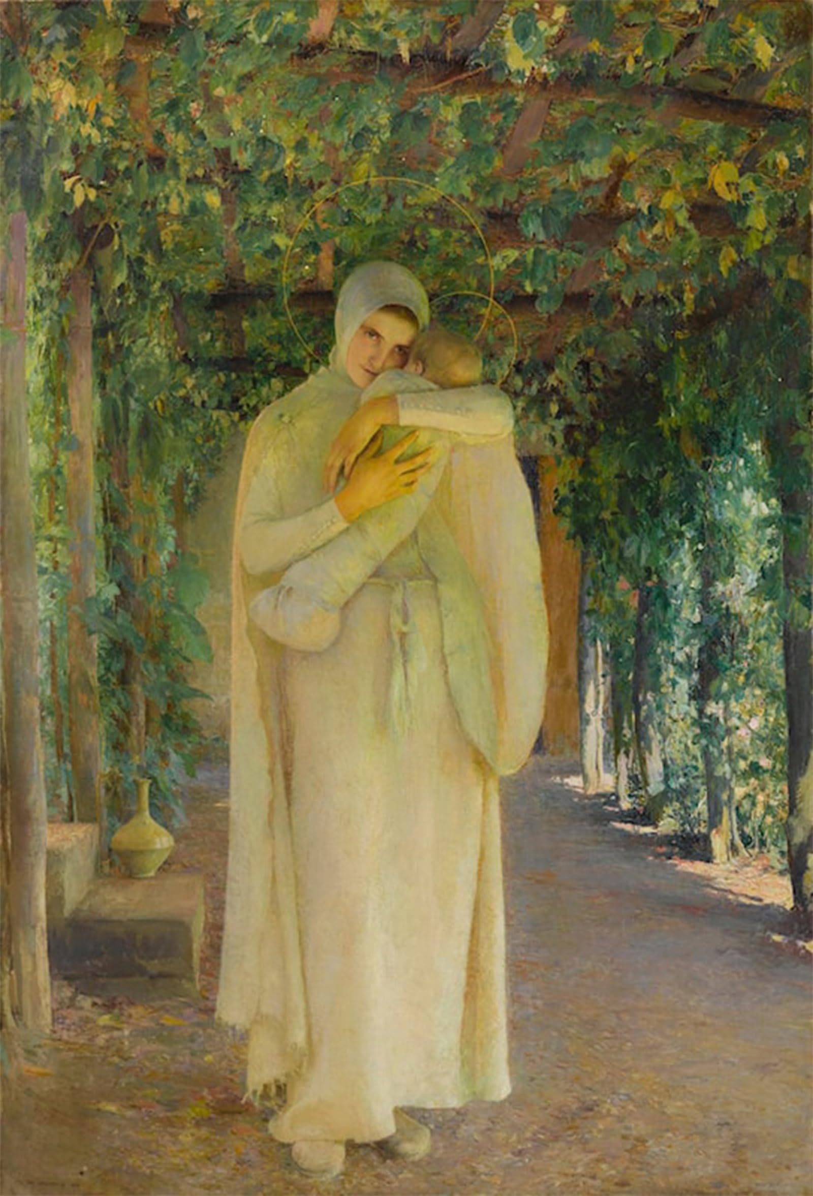 ARTXLXXBN Famous Art Print Poster Vintage Wall Art Madone À La Treille by Pascal-adolphe-jean Dagnan-bouveret Canvas Art Poster for Home Decor 60x90cm