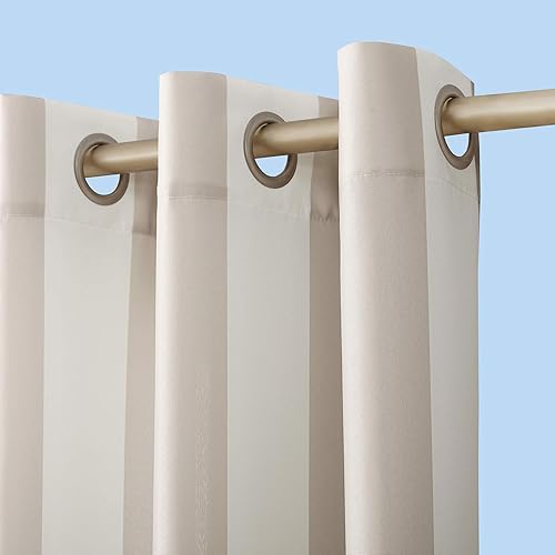 Miniatura 2 de Sun Zero Valencia - Juego de 2 paneles de cortinas con ojales para interiores y exteriores con protección UV y eficiencia energética