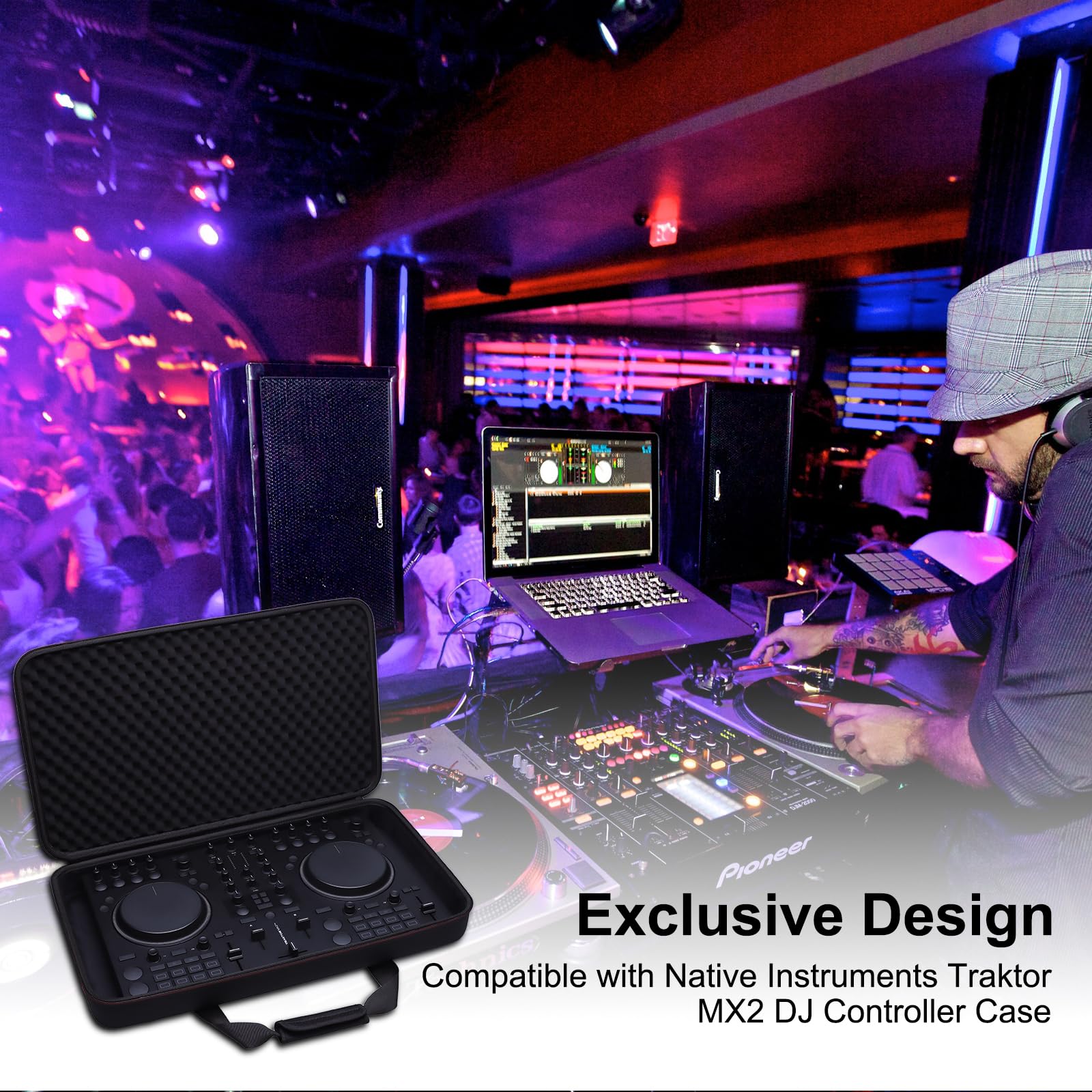 L LTGEM Controller-Tasche kompatibel mit Native Instruments Traktor MX2 DJ Controller, Schwarz