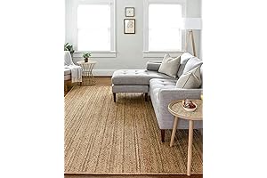 FRELISH DECOR 9' x 12' Handwoven Jute Area Rug