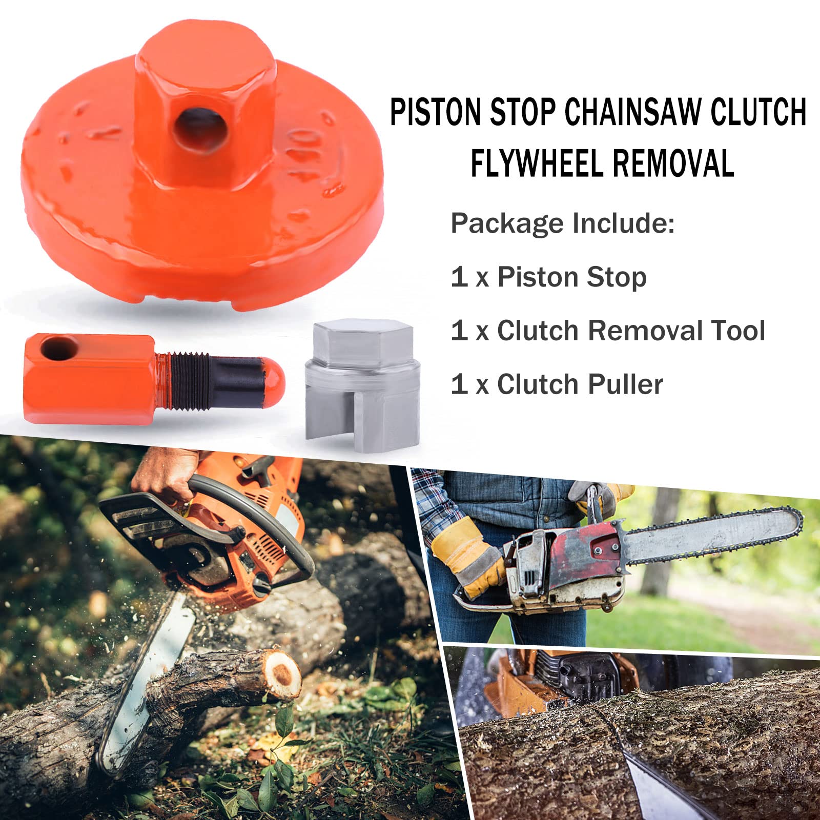 Pistone Arresto Frizione Volano Smontaggio Parte Strumento di Smontaggio per Husqvarna Rancher 340 345 346 350 351 353 445 450 455 460 502 54 16-03 per 45/52/58 Motoseghe a 2 Ciclo