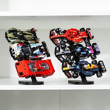 Shelf Display Riser Compatible With LEGO Speed Champions - Cars NOT Included - Display Your Collection - Space Saving Display Solution Starter Pack