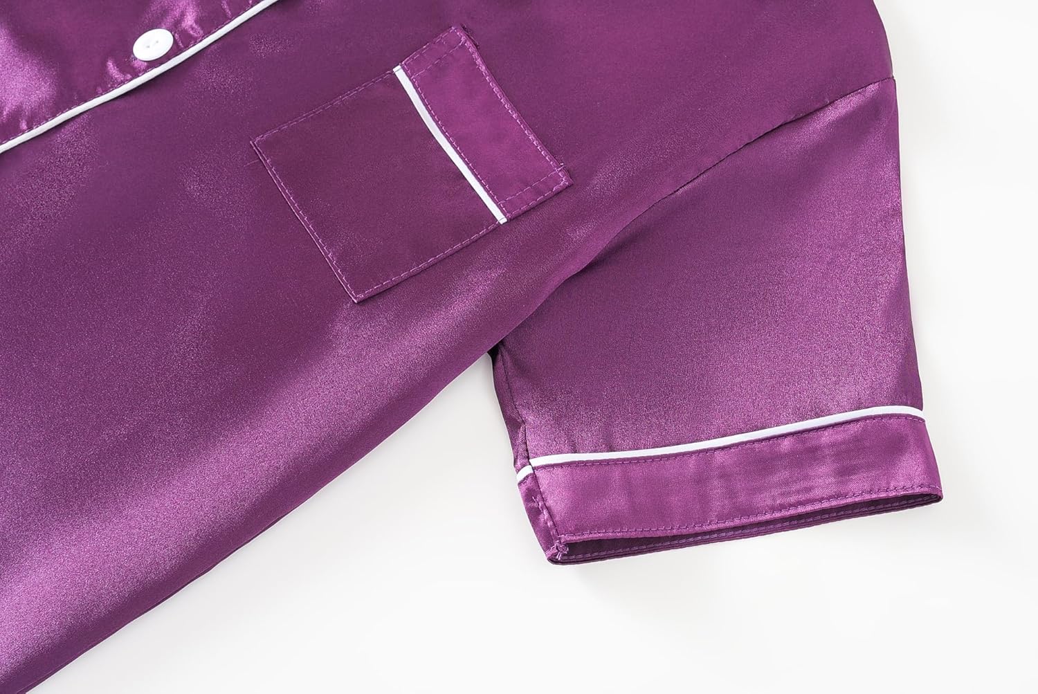 Satin Nightgowns for Girls Kids Silk Short Sleeve Button Down Sleepshirt Dress Night Pajamas size 8-16 - Image 4