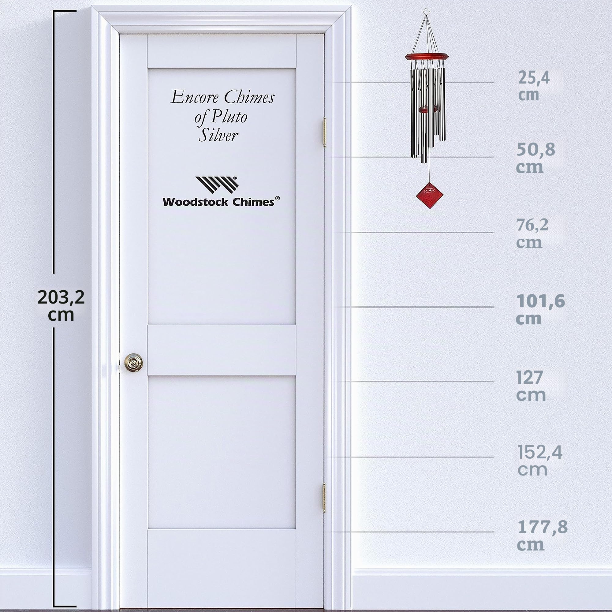 Woodstock Encore Collection Windspiel Chimes of Pluto, silber