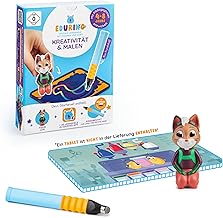 Edurino Starterset Juki Kreativität & Malen ab 4 Jahren inkl. Eingabestift | Innovatives & digitales Lernspiel | Farbenlehre & Malexperimente
