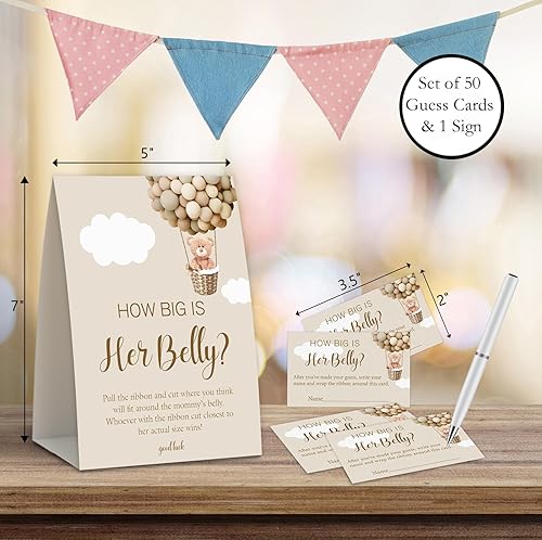 Miniatura 2 de Juego de baby shower con globo aerostático, How Big Is Mommy's Belly Baby Shower,decoraciones de baby shower, decoraciones de baby shower, género
