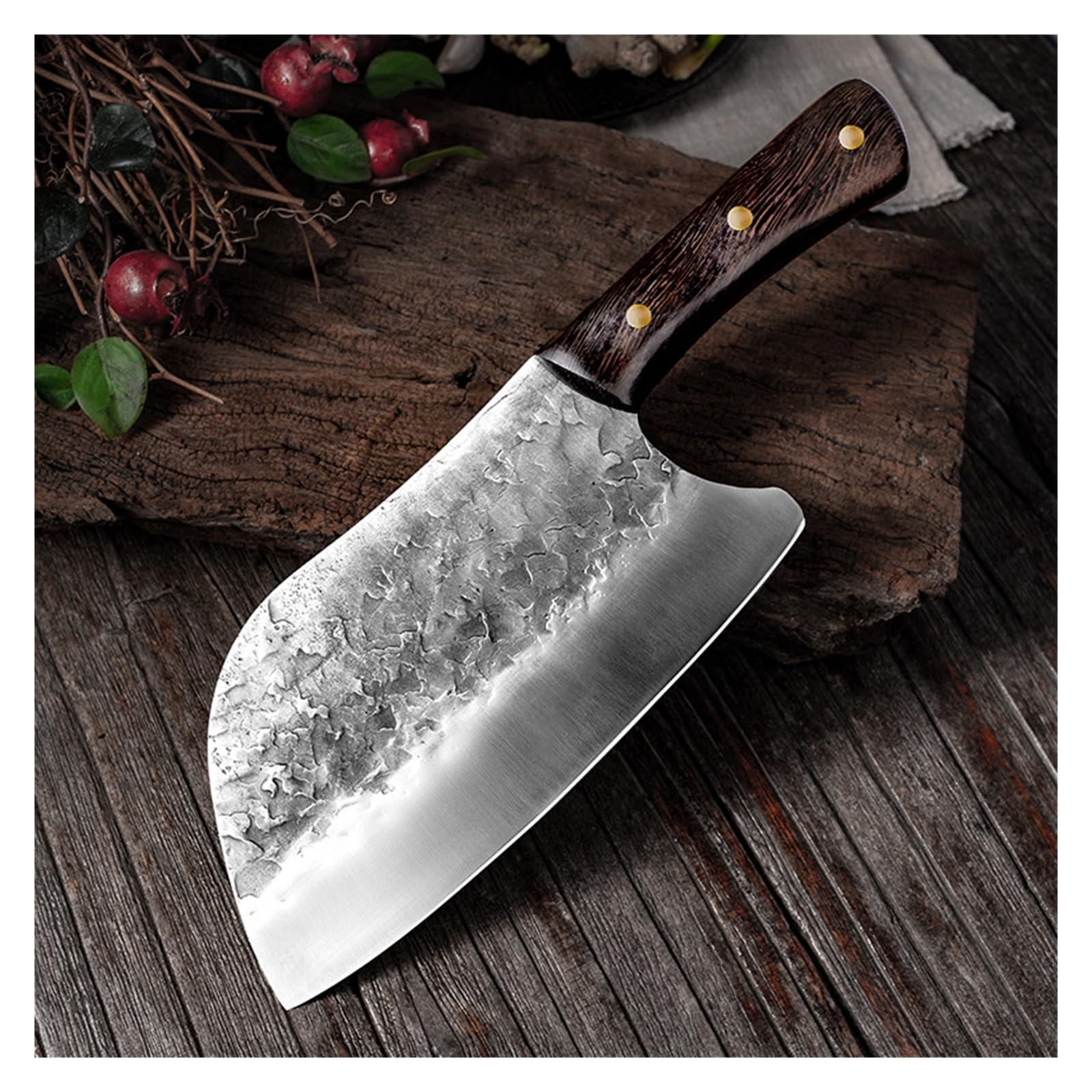 Mannaia da carne forgiata Coltello da macellaio in acciaio ad alto tenore di carbonio Coltello da chef for carne Coltello for verdure