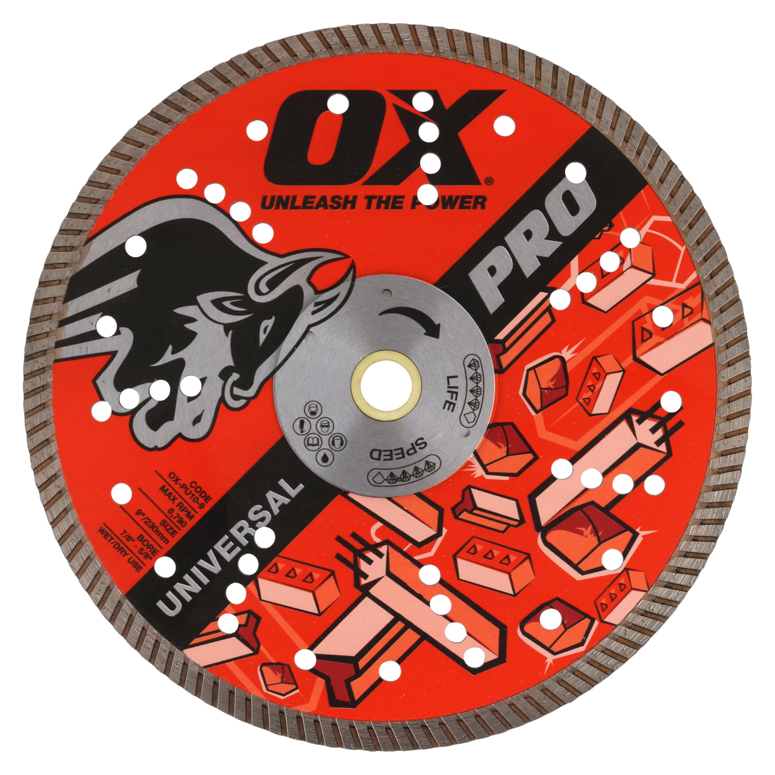 Disque de tronçonnage universel avec la lame diamant Ox-pu10-9 de 22,9 cm
