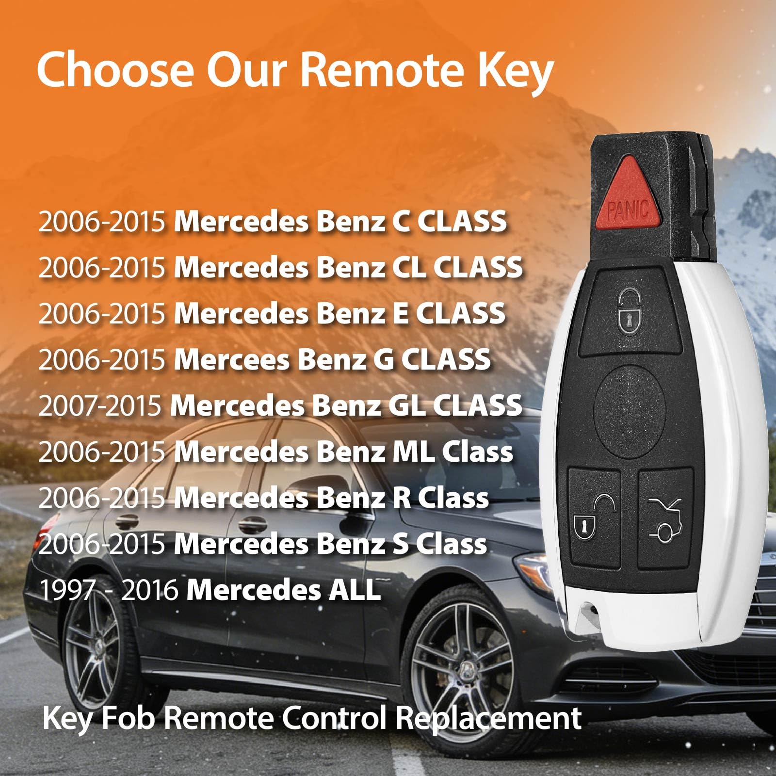 TG Auto Key Fob Replacement for 2013 2014 2015 Mercedes Benz C CL