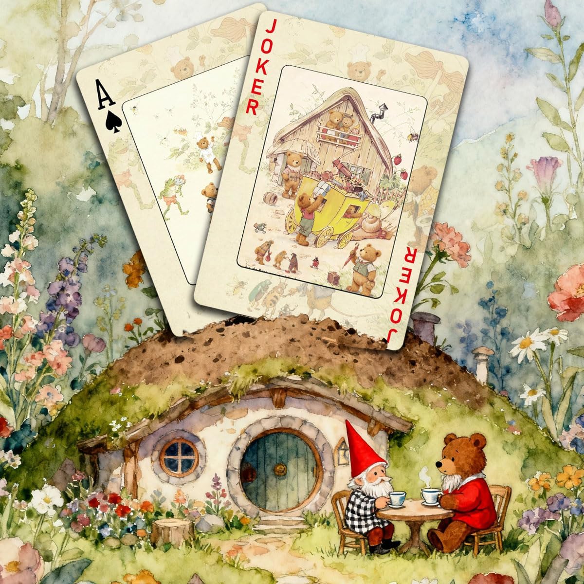 Playing Cards, Poker Cards, 54-Card Serial Story Illustration Playing Card, Dual-Sided Non-Slip Texture Design, Perfect