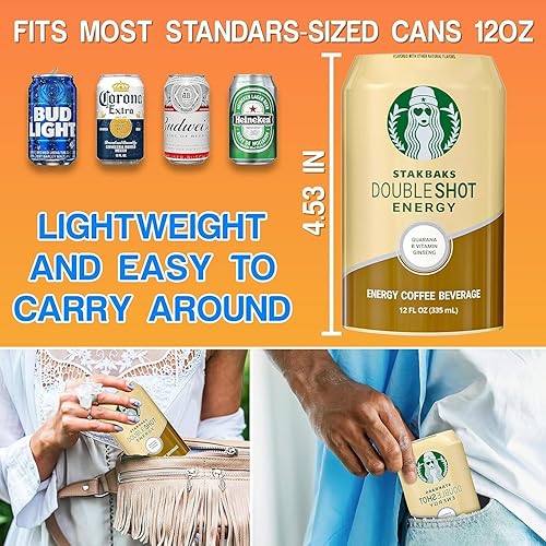 Miniatura 3 de BeerSkin Skywin - Fundas de silicona para latas que parecen refrescos, paquete de 2 unidades de 12 onzas (12.0 fl oz), reutilizables y duraderas,