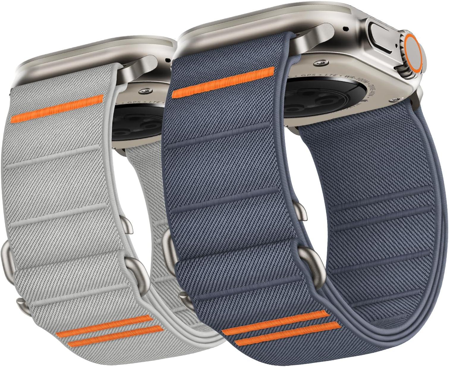 2 Pack Sport Band Compatible with Apple Watch Ultra Band 49mm 46mm 45mm 44mm 42mm 41mm 40mm 38mm, Stretchy Sport Loop Strap for iWatch Series 11 10 9 8 7 6 5 4 3 2 1, SE 3 2 1, Ultra 3 2 1