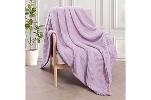 Whale Flotilla Fuzzy Lavender Throw Blanket for a Restful Night's Sleep