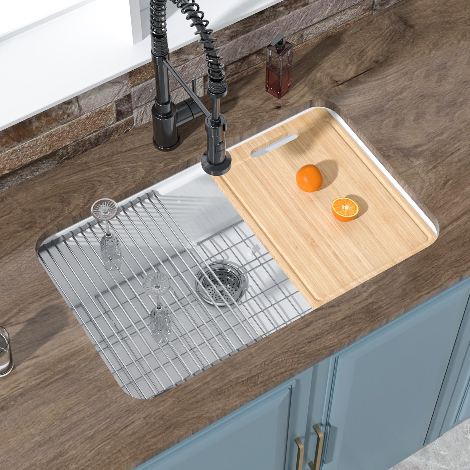 Photo 1 of HOMLYLINK 30" Workstation Kitchen Sink, White