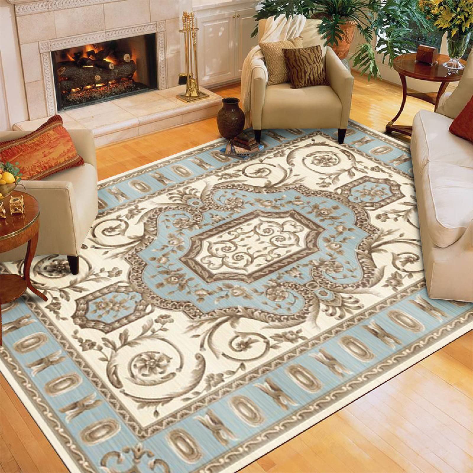 EUYXCRV Living Room Bedroom Carpet, Bohemian Style Carpet, Ethnic Style Persian Carpet, Coffee Table Blanket 120 x 180 cm