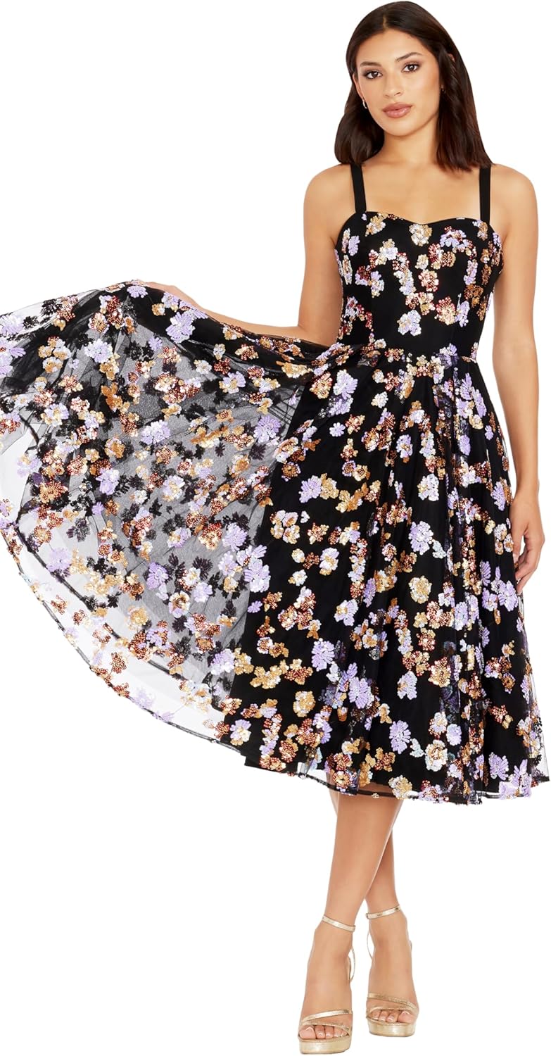 Dress The Population Womens Nessa Fit and Flare Midi Dress - Image 6