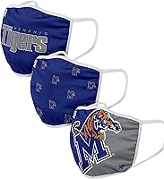 Vista 97 de FOCO - Cubrebocas universitario de la NCAA para adultos (unisex, 3 unidades)