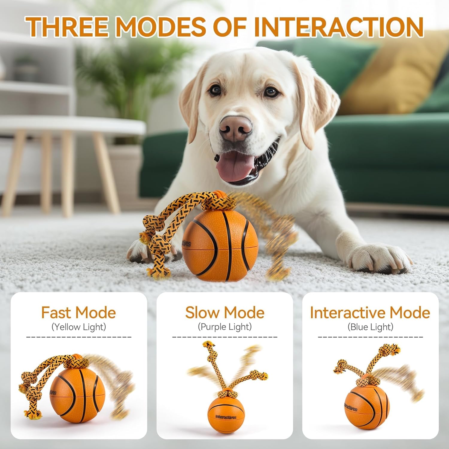 ALL FOR PAWS Interactive Dog Ball Toys, Moving Dog Ball Toy for Boredom, Puppy Enrichment Toy for Mental Stimulation Motion Activated Spinning Balls for Small Medium Large Dogs, USB Rechargeable
