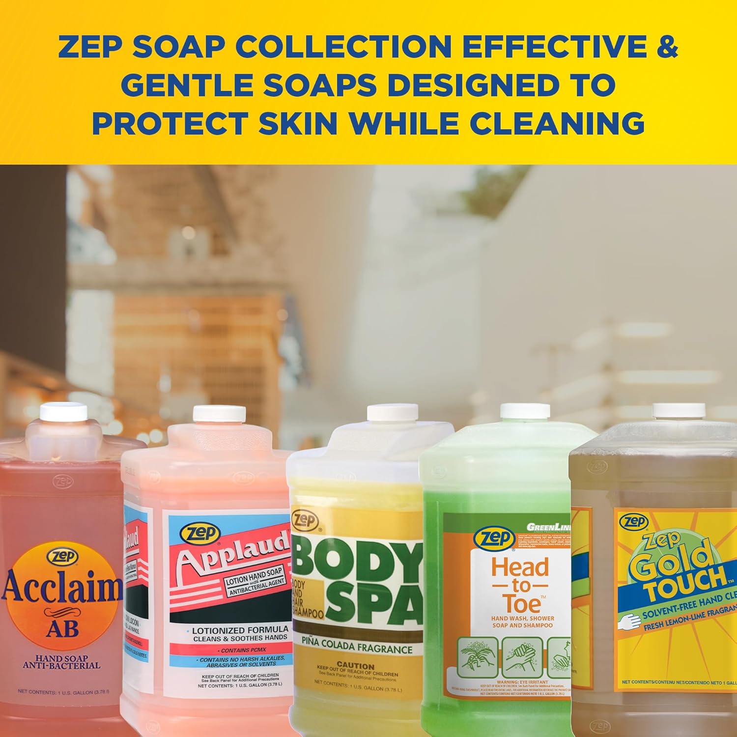 Zep Acclaim Liquid Antibacterial Hand Soap 1 Gallon 314924 (Pack of 4)