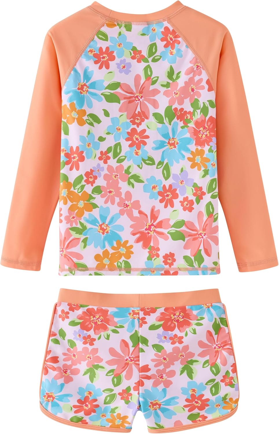 UMELOK Girls Rash Guard Swimsuit 2-Pieces Long Sleeve Bathing Suit Kids Swimwear Sets 4-12 Years - Image 5