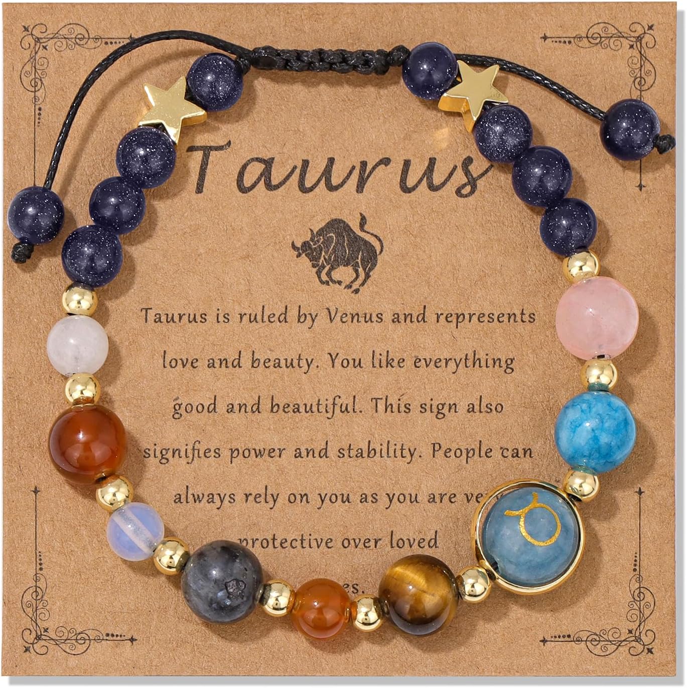 Zodiac Bracelets for Women Men,12 Constellations Healing Crystal Stone Beads Bracelet Birthday Zodiac Gifts Horoscope Spiritual Jewelry Bracelet Gifts