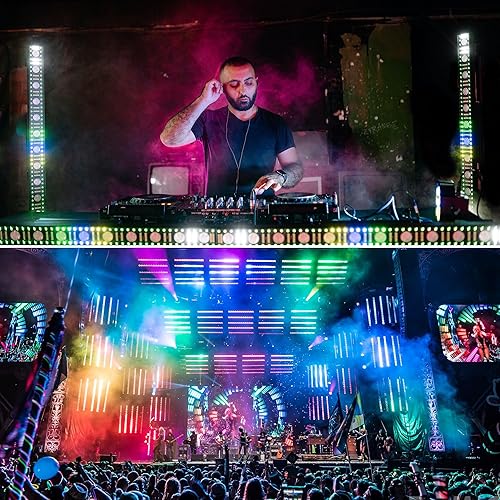 Vista 7 de Barra de luz LED de lavado de escenario – Barra de luz DJ de 40 pulgadas, 100 W, 3 en 1 RGB, haz estroboscópico, efectos de iluminación, aleación