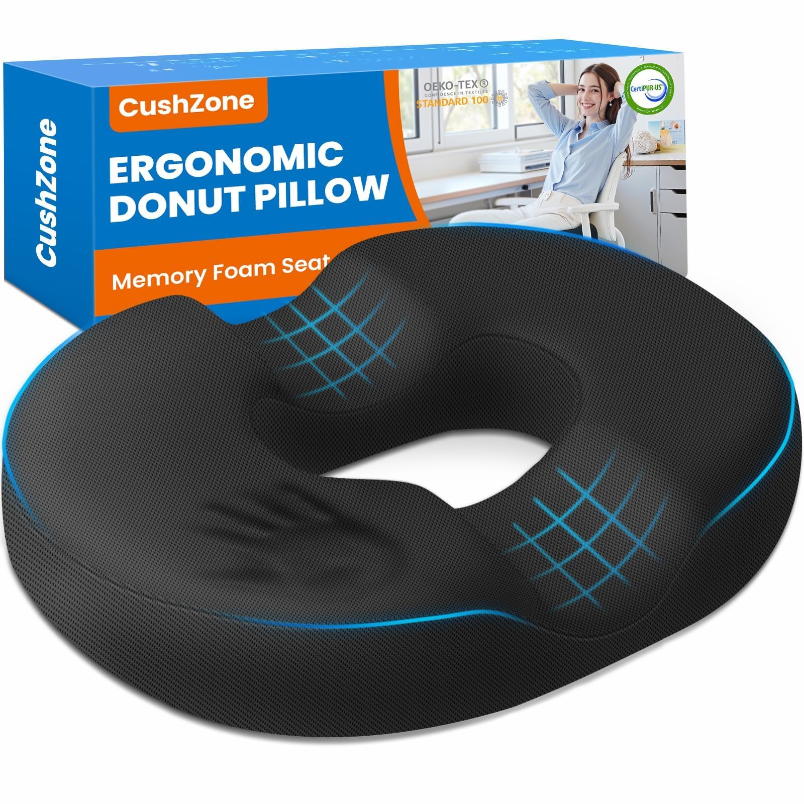 CushZone Donut Pillow Seat Cushion