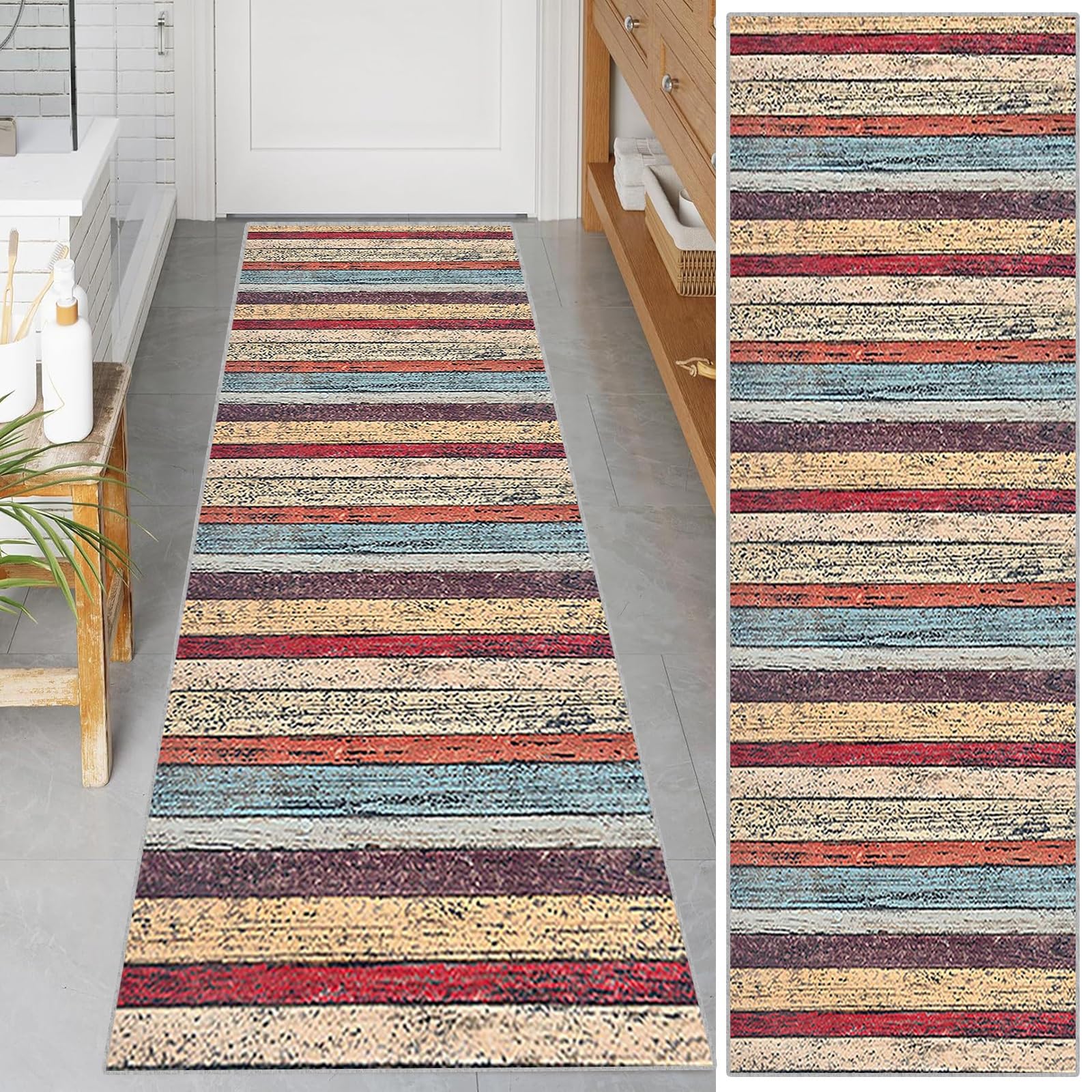 Alfombras cocina tejida antideslizante que evita resbalones y manchas