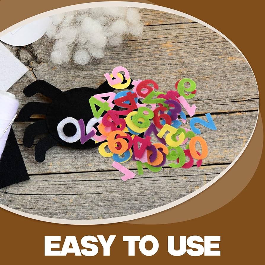 Amazon | Lurrose フェルト 数字 工作用 不織布とフェルト製