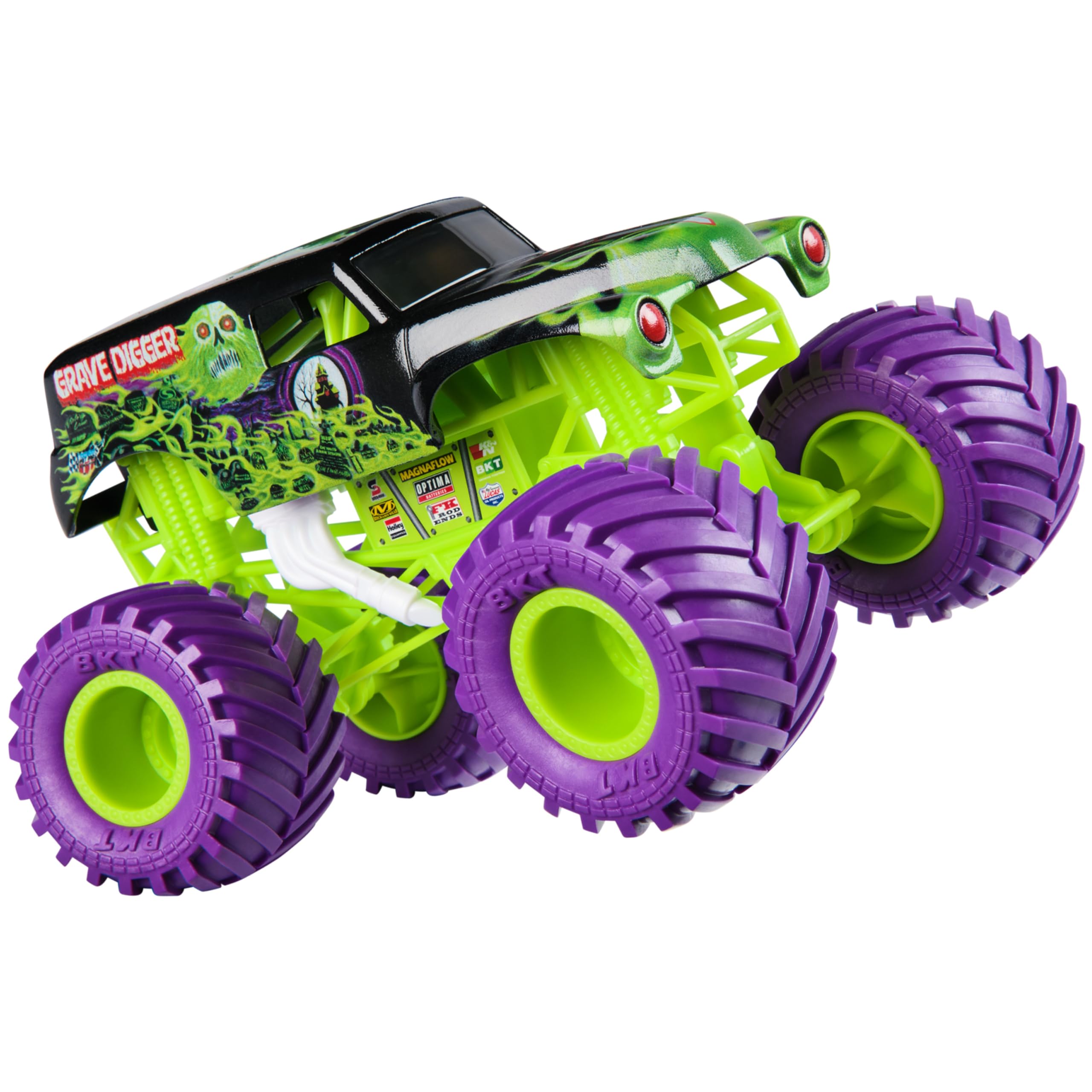 Monster Jam, Camion mostro ufficiale per tomba, veicolo da collezione pressofuso, scala 1:24, giocattoli per bambini per ragazzi e ragazze dai 3 anni in su
