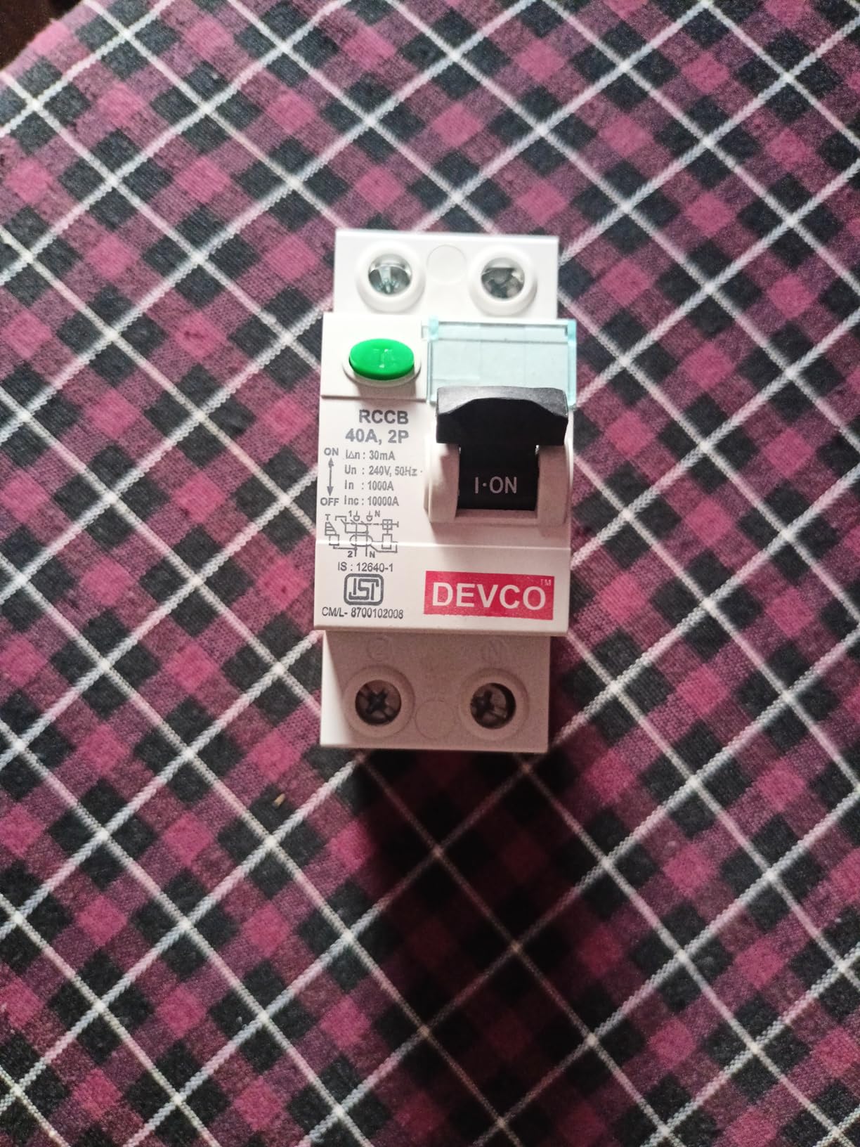 RCCB 20A 2 pole 30mA with 1 year warranty, ISI Marked : Amazon.in: Home ...