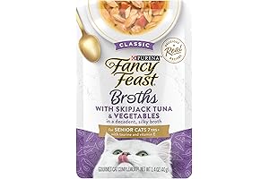 Purina Fancy Feast Broths - Senior Classic Skipjack Tuna and Vegetables