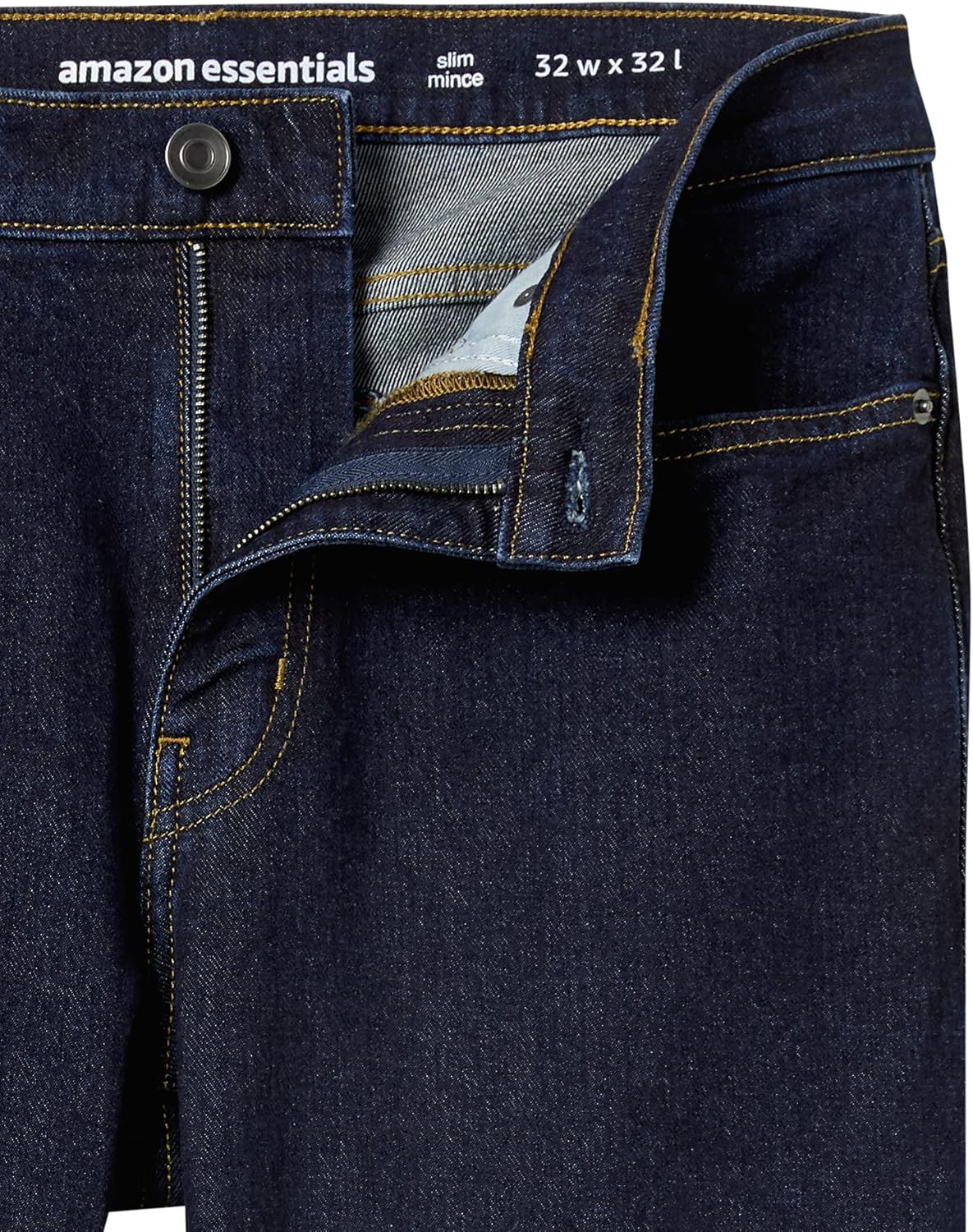 Amazon Essentials Men's Slim-Fit Jeans Rinsed 28 Inches 28 Inches