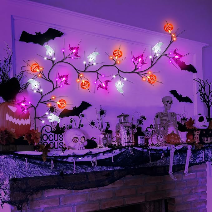 Guirnalda de luces led Halloween 6 ft con timer miniatura 2
