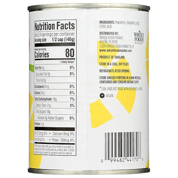 365 Everyday Value, Pineapple Slices, 20 oz 2