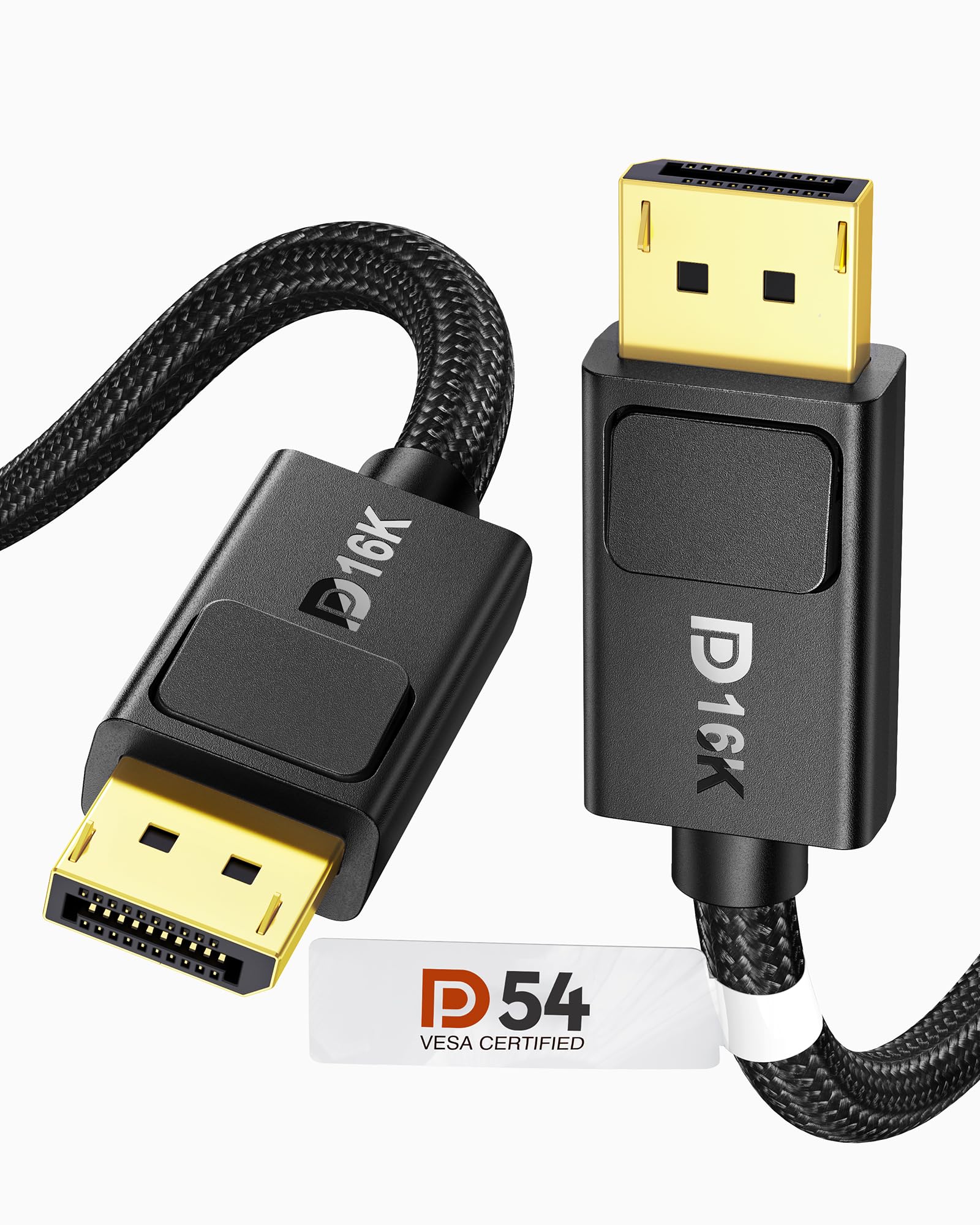 54Gbps DisplayPort Cable 2.1 [VESA Certified], [8K@165Hz, 4K@480Hz 360Hz 240Hz] DP 2.1 Cable 16K, DP54 HDR DSC 1440P Display Port Cord Compatible G-Sync Gaming Monitor 5090 7900XTX, 6.6FT