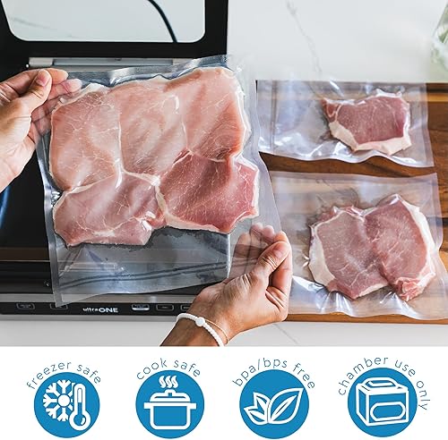 Miniatura 3 de Avid Armor Bolsas selladoras al vacío de cámara, 6 x 18 pulgadas, 8 x 10 pulgadas y 10 x 10 pulgadas, paquete de 300 bolsas resistentes de grado