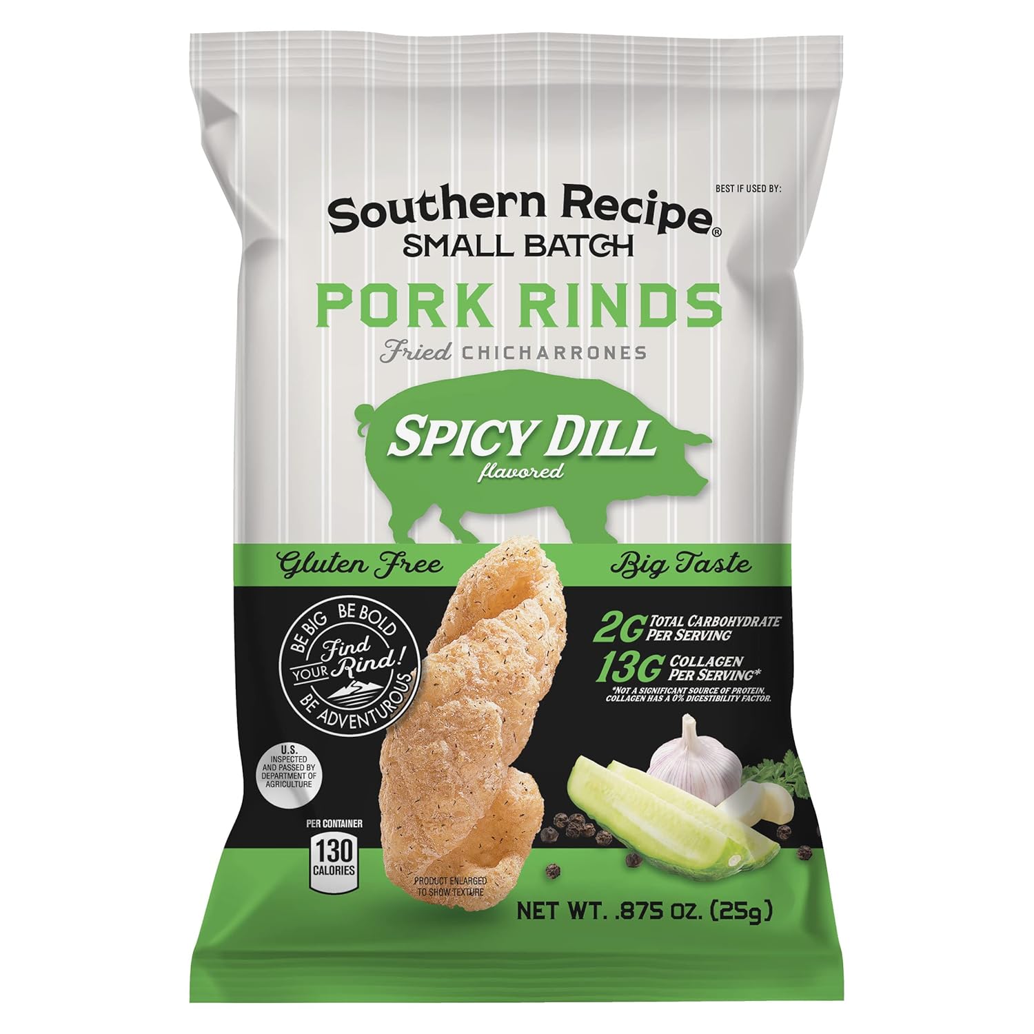 Southern Recipe Small Batch Pork Rinds Spicy Dill