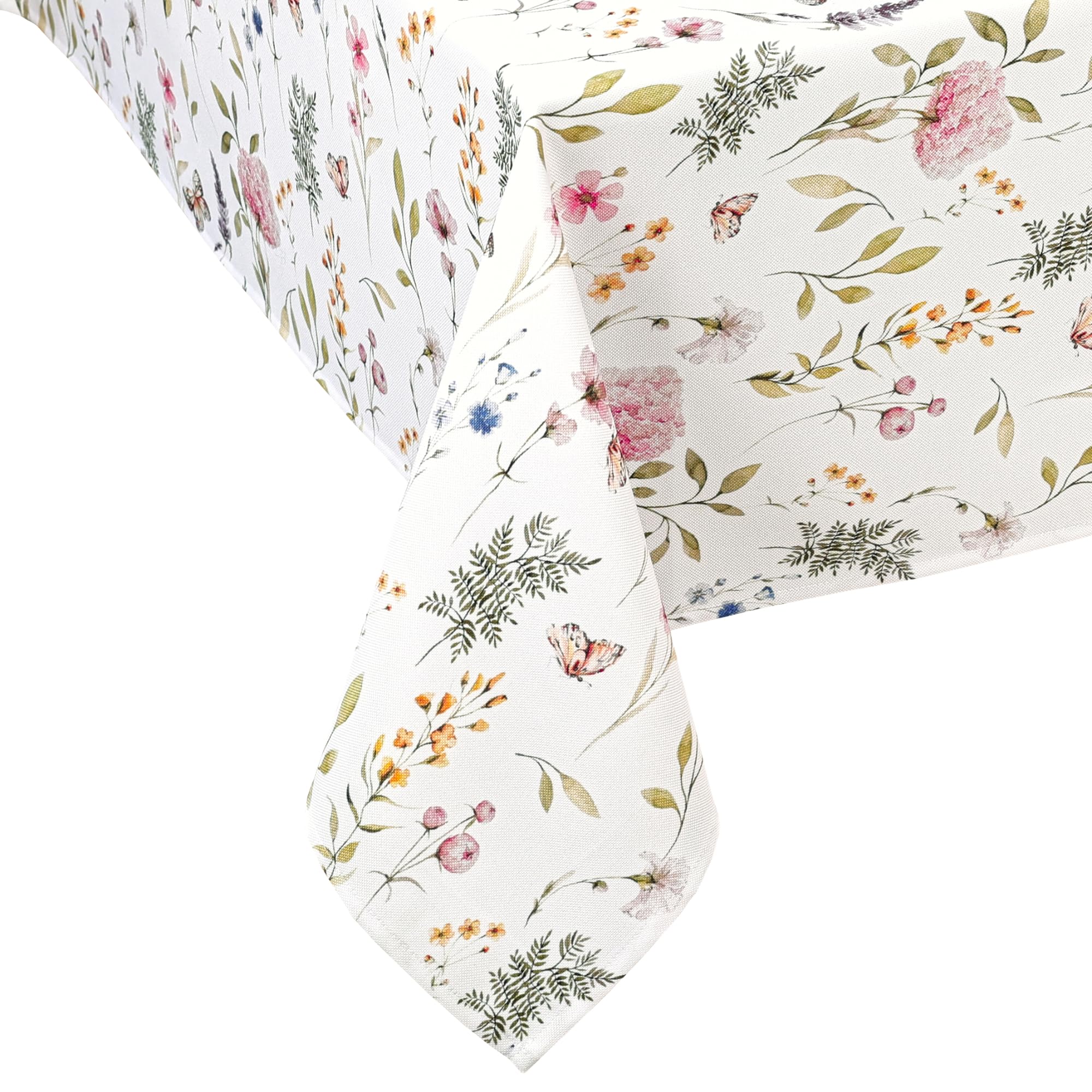 Tischdecke Frühling Sommer Blumenmuster 140x200 cm wasserabweisend pflegeleicht Lotus-Effekt langlebiger Druck Polyester 230g/m2 - Minos-25366_101