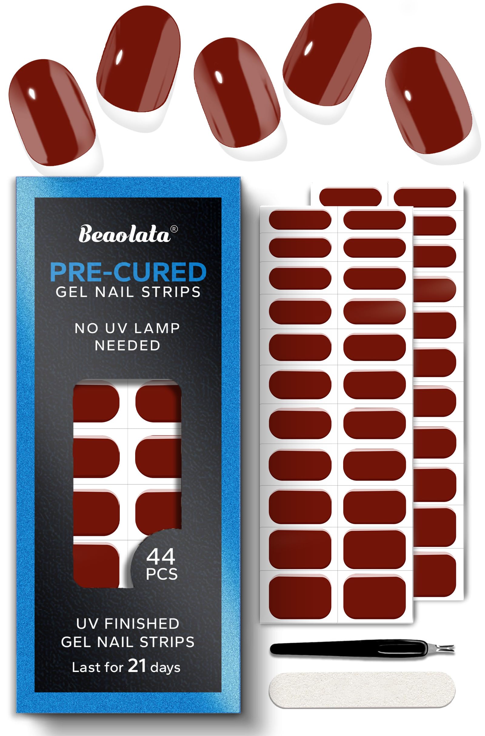 Beaolata Real Gel Nail Strips Red Berries