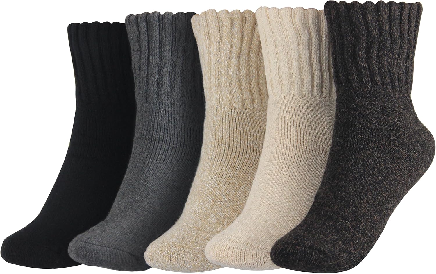 BenSorts Women's Winter Boots Socks Thick Warm Cozy Crew Socks Solid Color Gifts